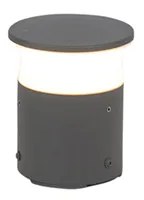 Candeeiro de exterior moderno cinzento escuro 12 cm incluindo LED - Bar Moderno