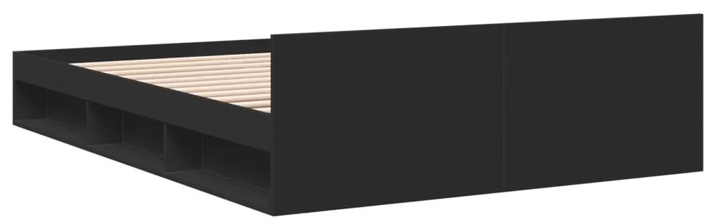 Estrutura cama c/ gavetas 120x190 cm derivados de madeira preto