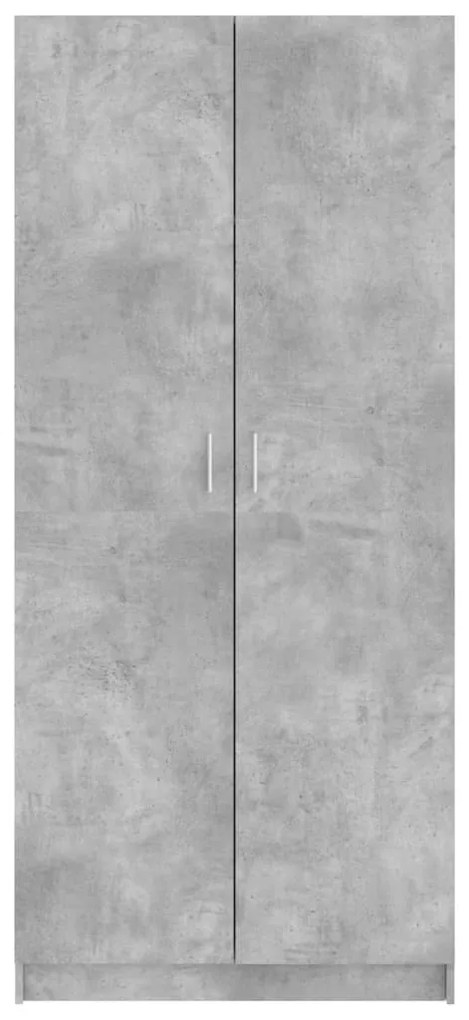 Roupeiro 80x52x180 cm derivados de madeira cinzento cimento