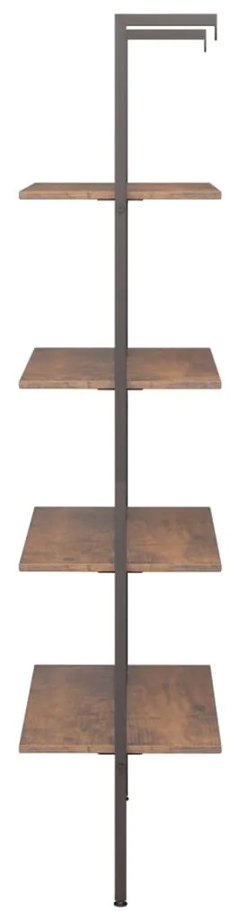 Unidade 4 prateleiras 64x35x152,5 cm castanho-escuro e preto