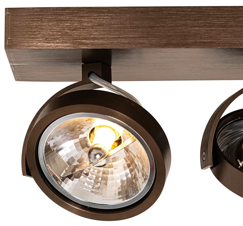 Refletor design bronze escuro ajustável 3 luzes - Go Design