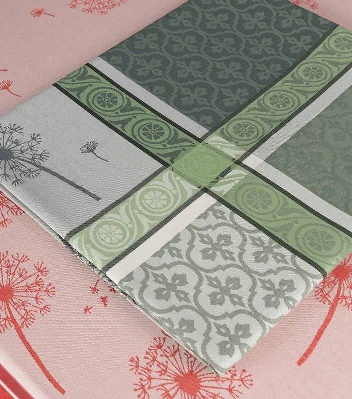 Toalhas de mesa anti nódoas 100% algodão - Dandelion 2024 Fateba: Verde 1 Toalha de mesa 150x250 cm