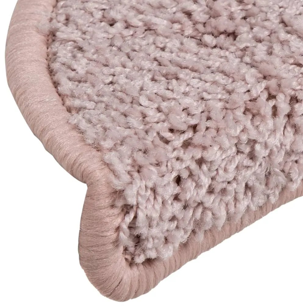 Tapete/carpete para degraus 15 pcs 65x21x4 cm rosa claro