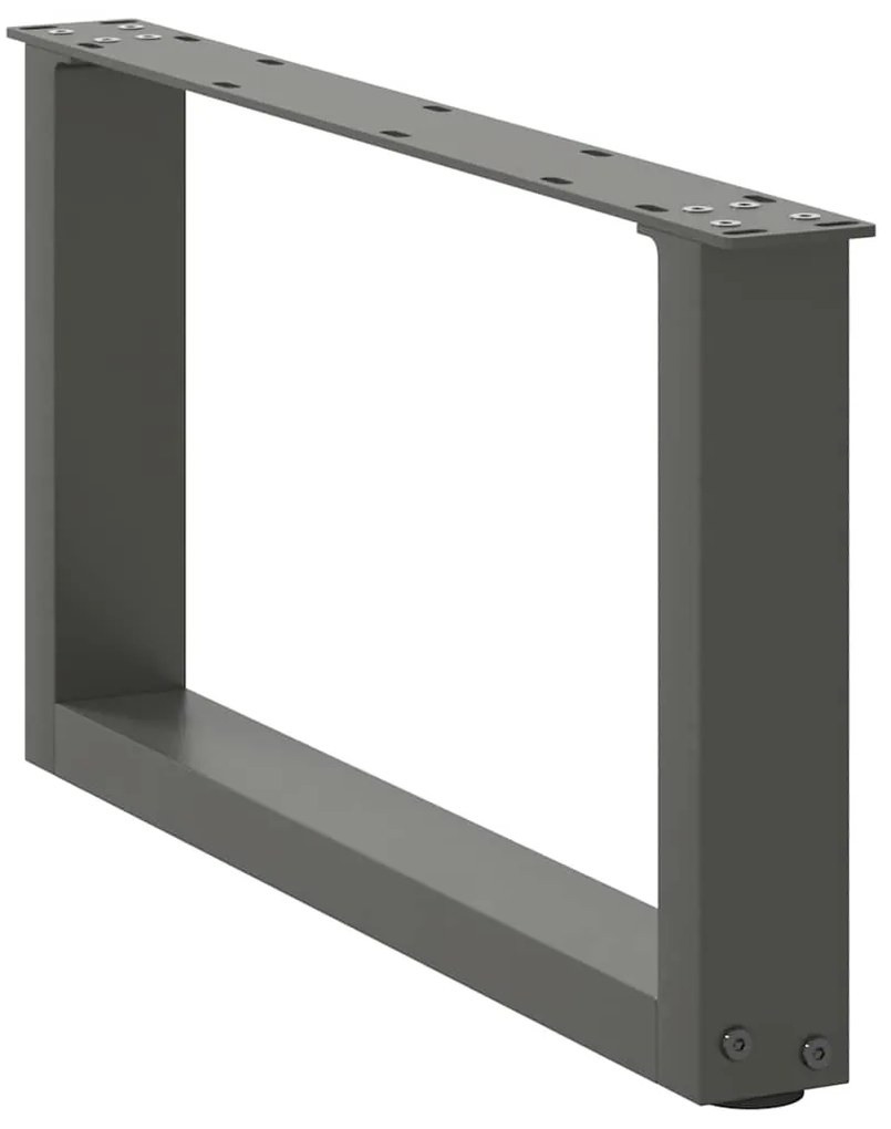 Pés para mesa de centro em forma de U, 2 peças, antracite, 60x(30-31)