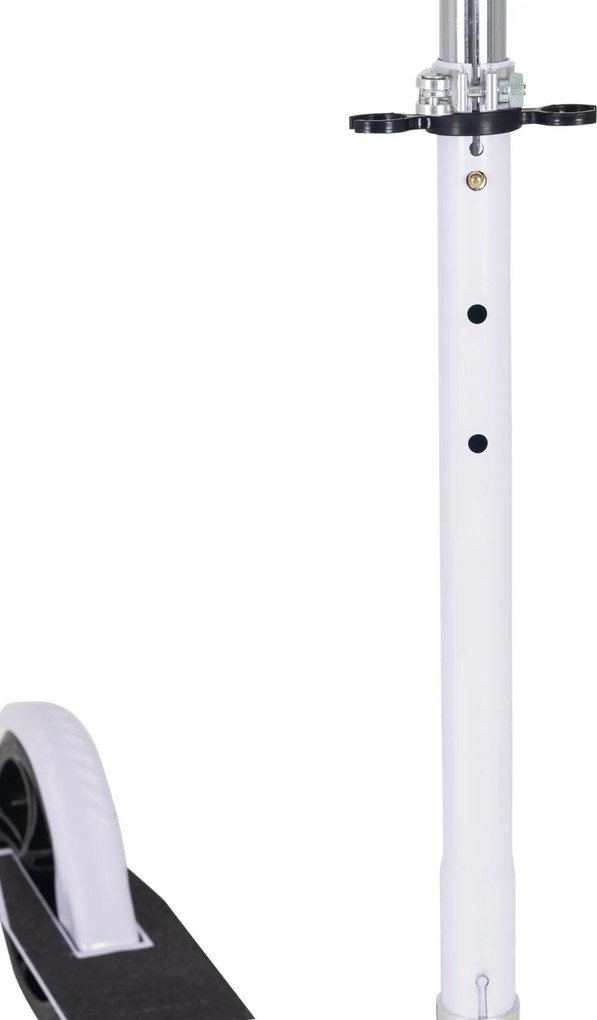 Trotinete Dobrável para Crianças de 7 a 14 Anos Trotinete Infantil com Guiador Ajustável em 4 Níveis e Travão 88x37x75-100cm Branco