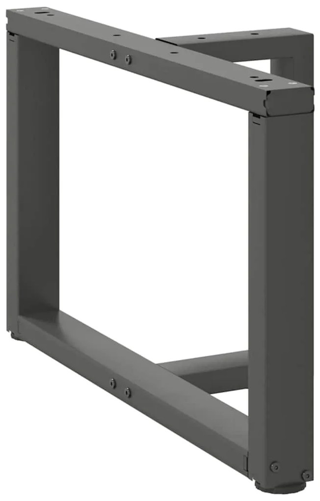 Pés para mesa de centro em forma de T, 2 peças, antracite, 60x25x(42-4
