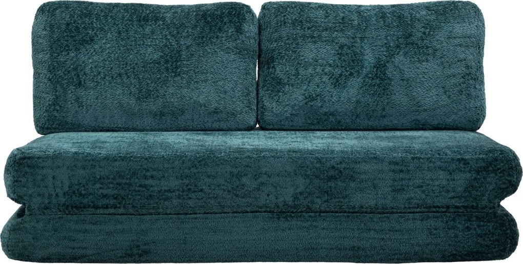 SOFÁ/CAMA FASTER TEAL 150X100X80 CM (COMPRIMIDO - TAMANHO DA CAMA 213X150X18 CM) AZUL