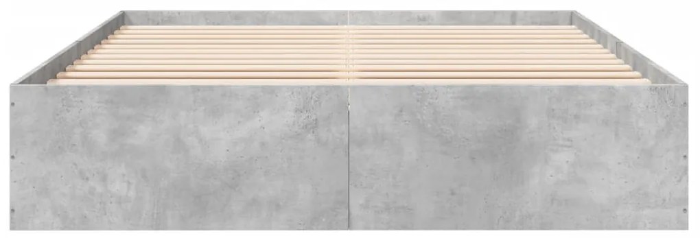 Estrutura de cama 160x200 cm derivados de madeira cinza cimento