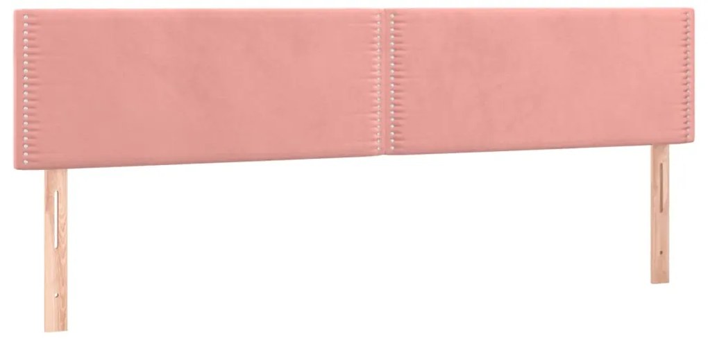 Estrutura de cama com colchão 120x190 cm veludo rosa