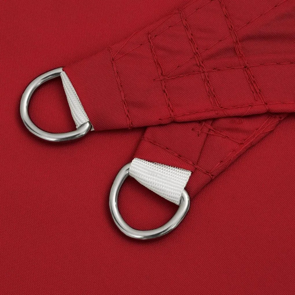 Para-sol estilo vela tecido oxford triangular 3x4x5 m vermelho