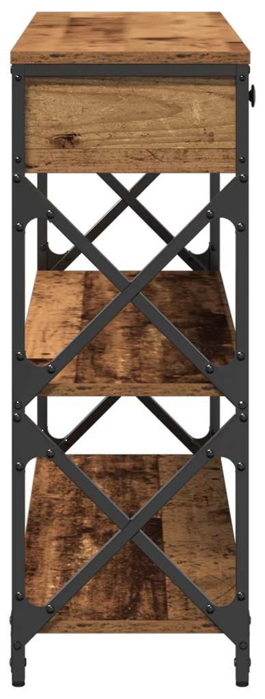 Mesa de Consola vidaXL Madeira Antiga 100x28x75 cm Madeira de Engenhar