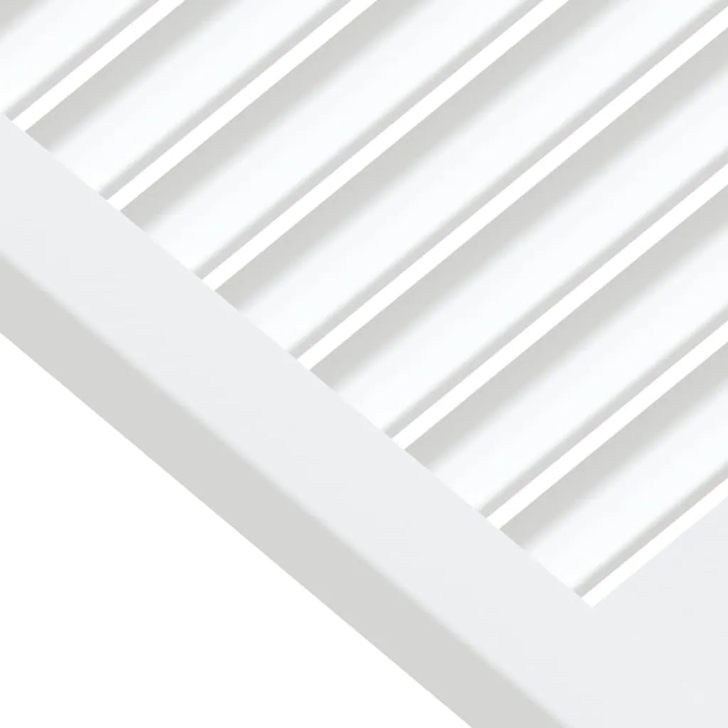 Porta de armário com design de persiana pinho maciço branco