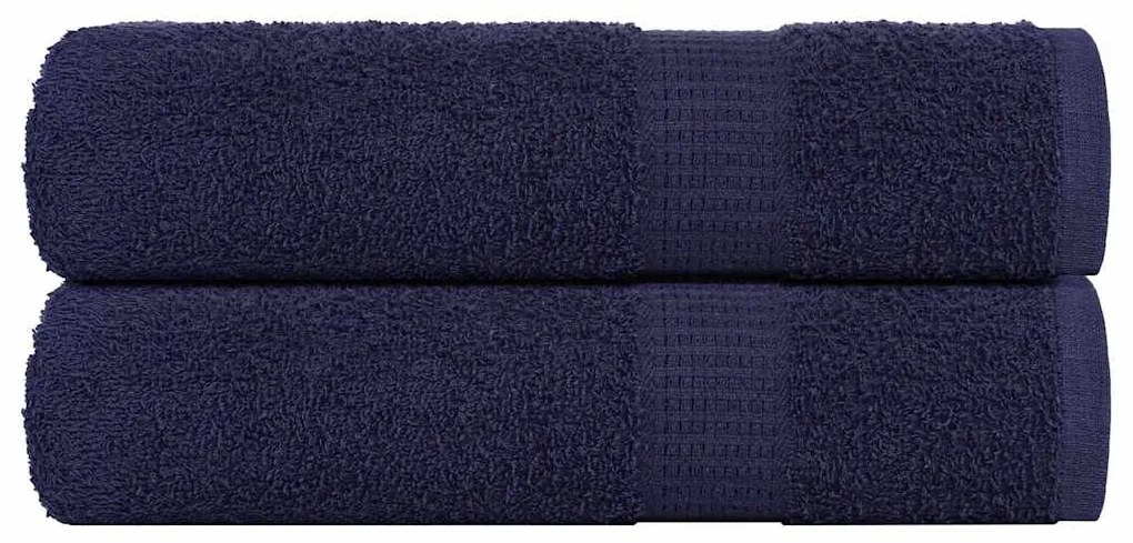 vidaXL Toalhas banho FROGN 2pcs 70x140 cm 360 g/m² azul marinho