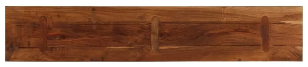 Tampo de mesa retangular 180x20x2,5cm madeira recuperada maciça
