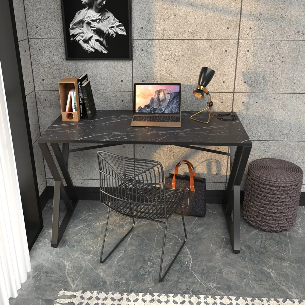 Secretária de Estudo Gyza – Preto – 120x60x75 cm