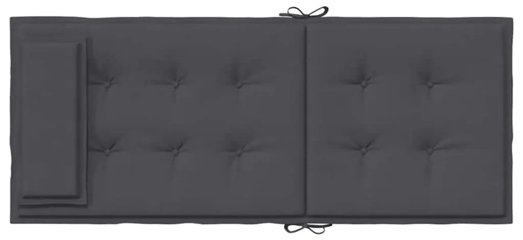 Almofadões p/ cadeira encosto alto 2pcs tecido oxford antracite