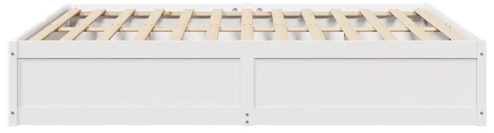 Cama sem colchão 180x200 cm madeira de pinho maciça branco