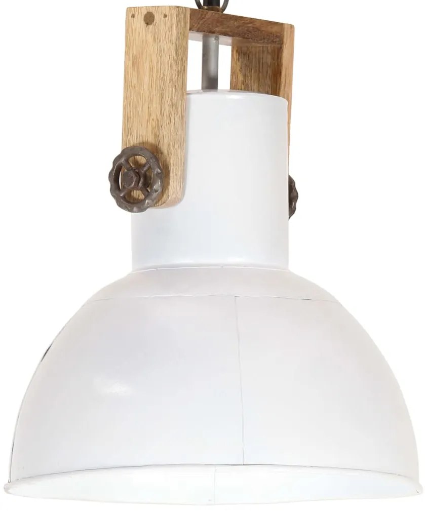 vidaXL Candeeiro teto industrial redondo 25W 32cm E27 mangueira branco
