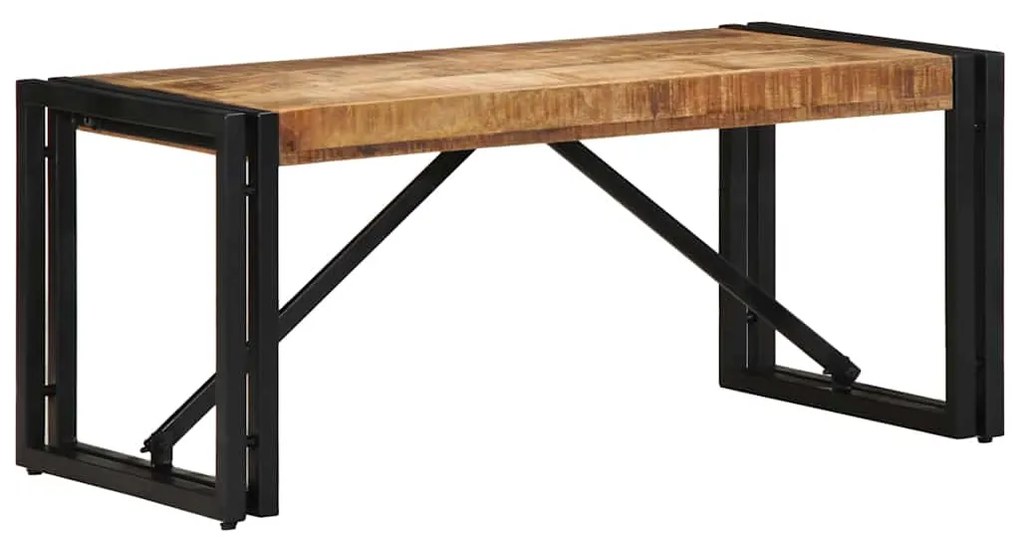 Mesa de centro 80x40x35 cm madeira de mangueira áspera maciça