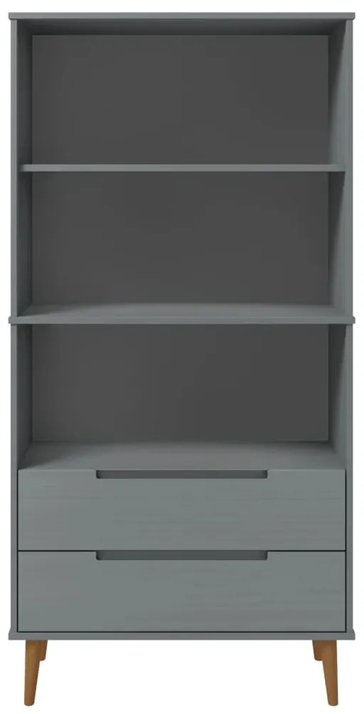 Estante MOLDE 85x35x170,5 cm pinho maciço cinzento