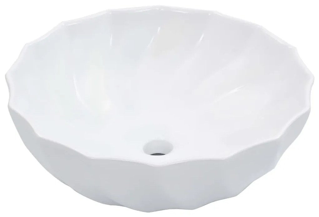 vidaXL Lavatório 46x17 cm cerâmica branco