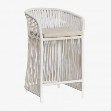 Banco Alto De Jardim Sophie ↑65 Cm & Gardénia Branco - Sklum