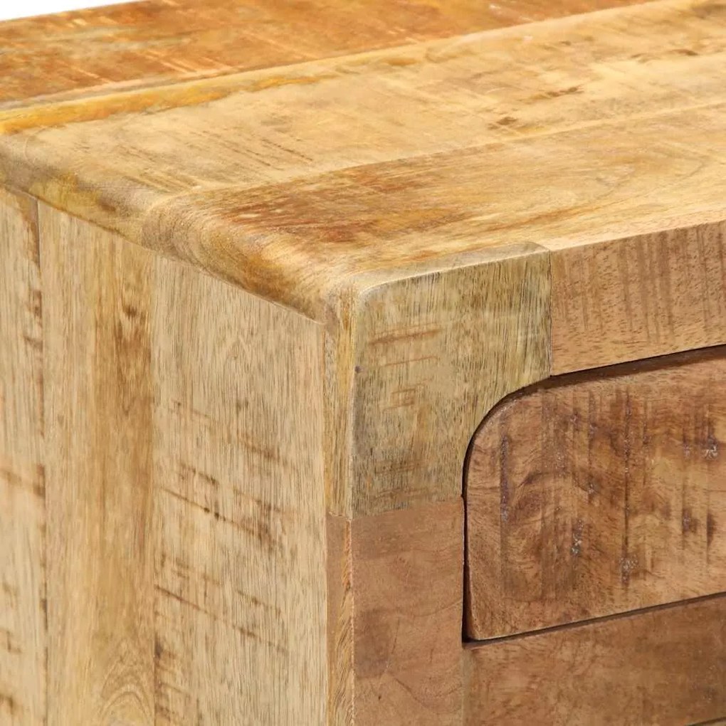 Mesa de cabeceira 37x32x50cm madeira de mangueira áspera maciça