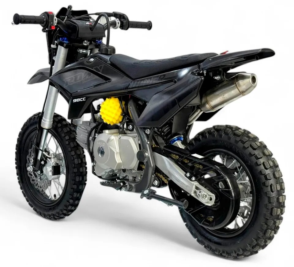MINI MOTO Crianças MINICROSS Gasolina automática 90cc Apollo Thunder Preta