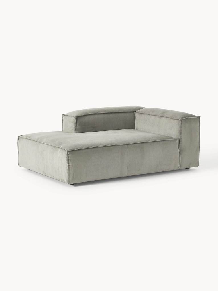 Módulo chaise longue de canto em bombazina Lennon