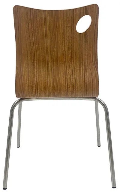 Conjunto de 5 Cadeiras de Jantar – AMELIE – 49x51x85 cm – Aço Inoxidáv