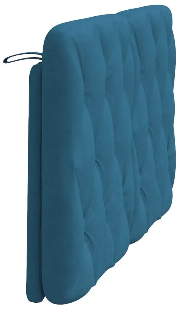 Almofadão de cabeceira 140 cm veludo azul