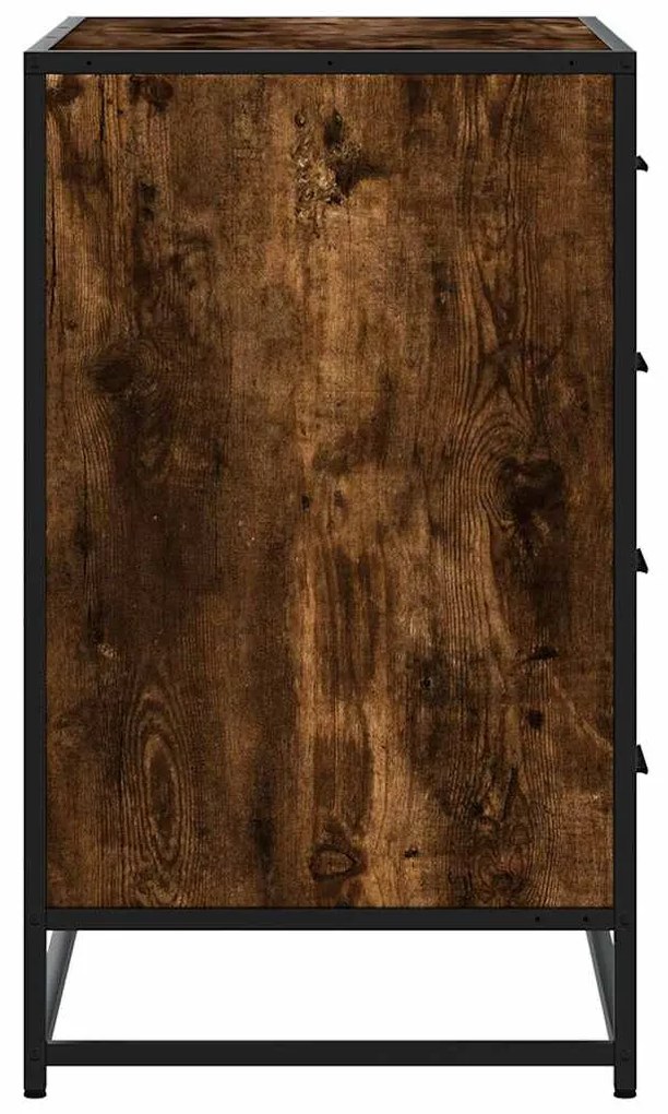 Cómoda de 4 Gavetas -70x41x70 cm - Derivados de  Madeira Carvalho Fuma