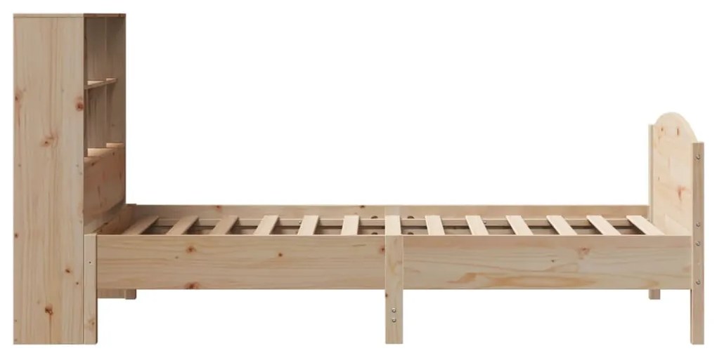 Cama com estante sem colchão 100x200 cm pinho maciço