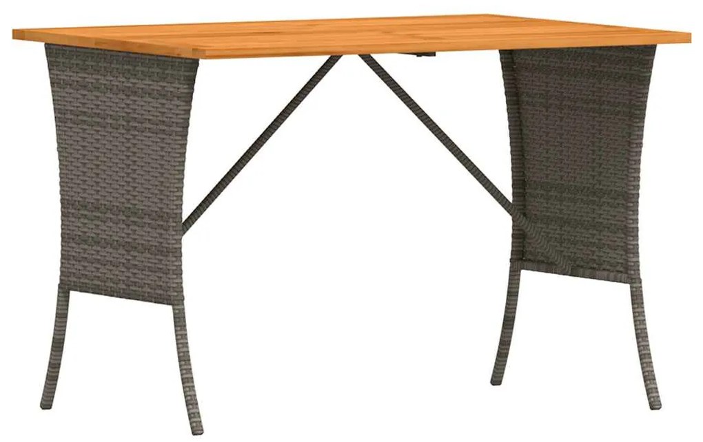3 pcs conjunto de jantar p/ jardim c/ almofadões vime PE cinza