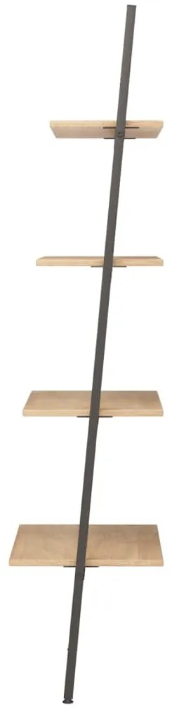 Unidade 4 prateleiras 64x34x150,5 cm castanho-claro e preto