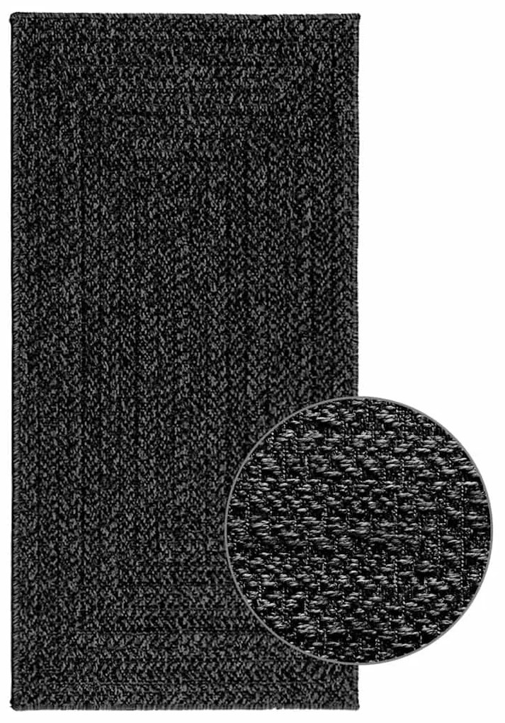 Tapete ZIZUR antracite 60x110 cm aspeto juta interior exterior