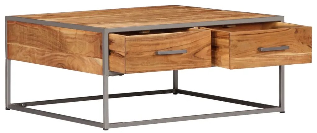 Mesa de centro 75x75x35 cm madeira de acácia maciça
