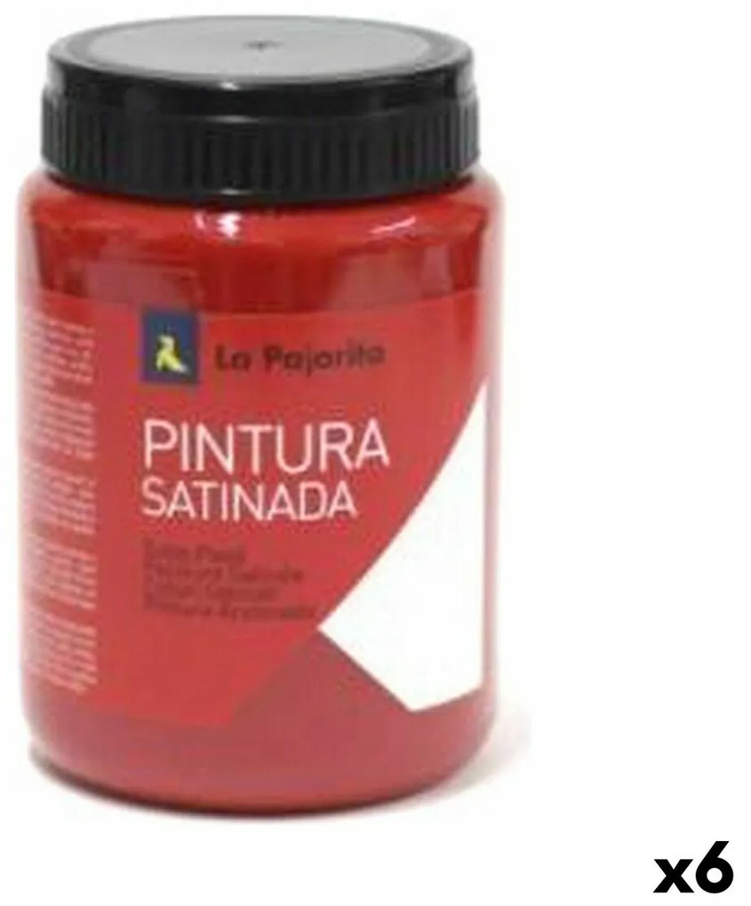 Têmpera La Pajarita L-07 Vermilion Vermelho Acetinado Escolar (35 Ml) (6 Unidades)