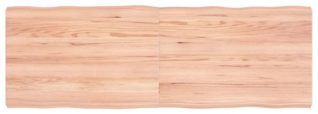 vidaXL Tampo de mesa com bordas vivas carvalho tratado castanho-claro