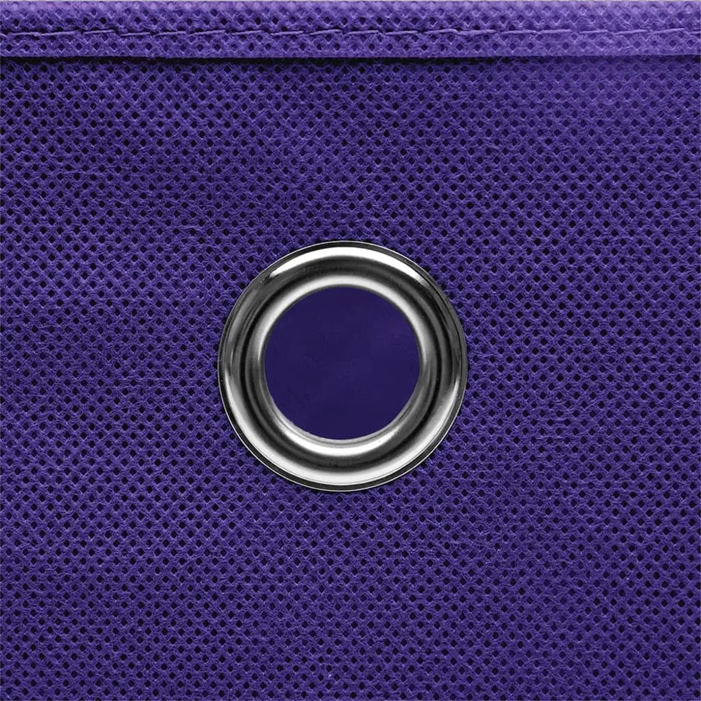 Caixas arrumação 4 pcs 28x28x28 cm tecido-não-tecido roxo