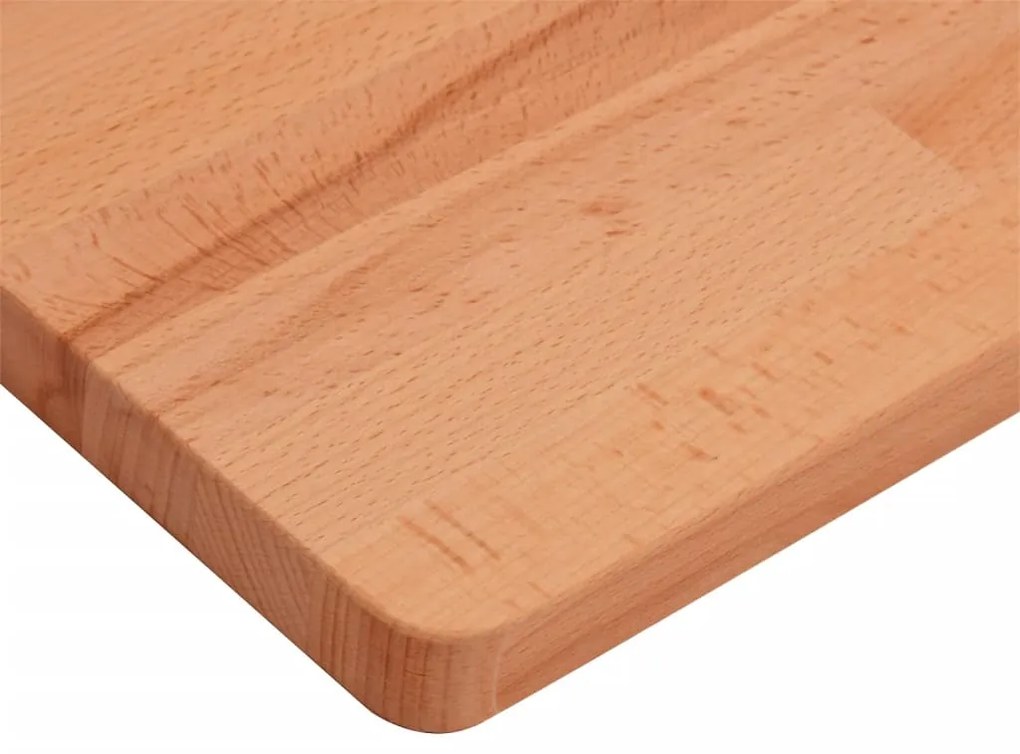 Tampo de mesa retangular 80x40x2,5 cm madeira de faia maciça