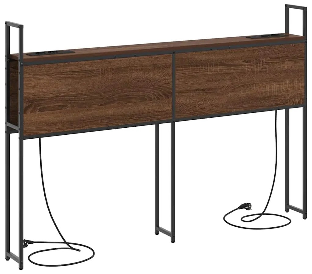 Cabeceira de armazenamento Carvalho castanho 120 cm