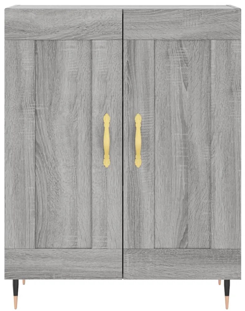 Armário alto 69,5x34x180 cm derivados de madeira sonoma cinza