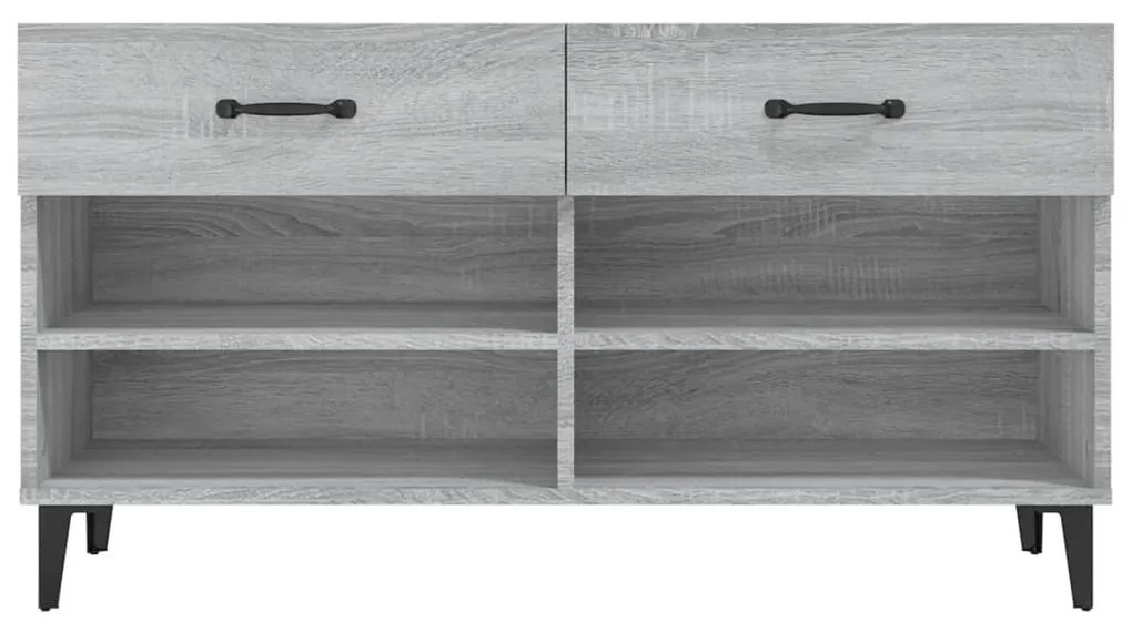 Sapateira 102x35x55 cm derivados de madeira sonoma cinza