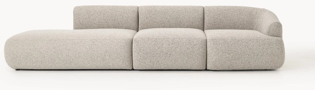 Módulo chaise longue em bouclé Sofia (2 lugares)