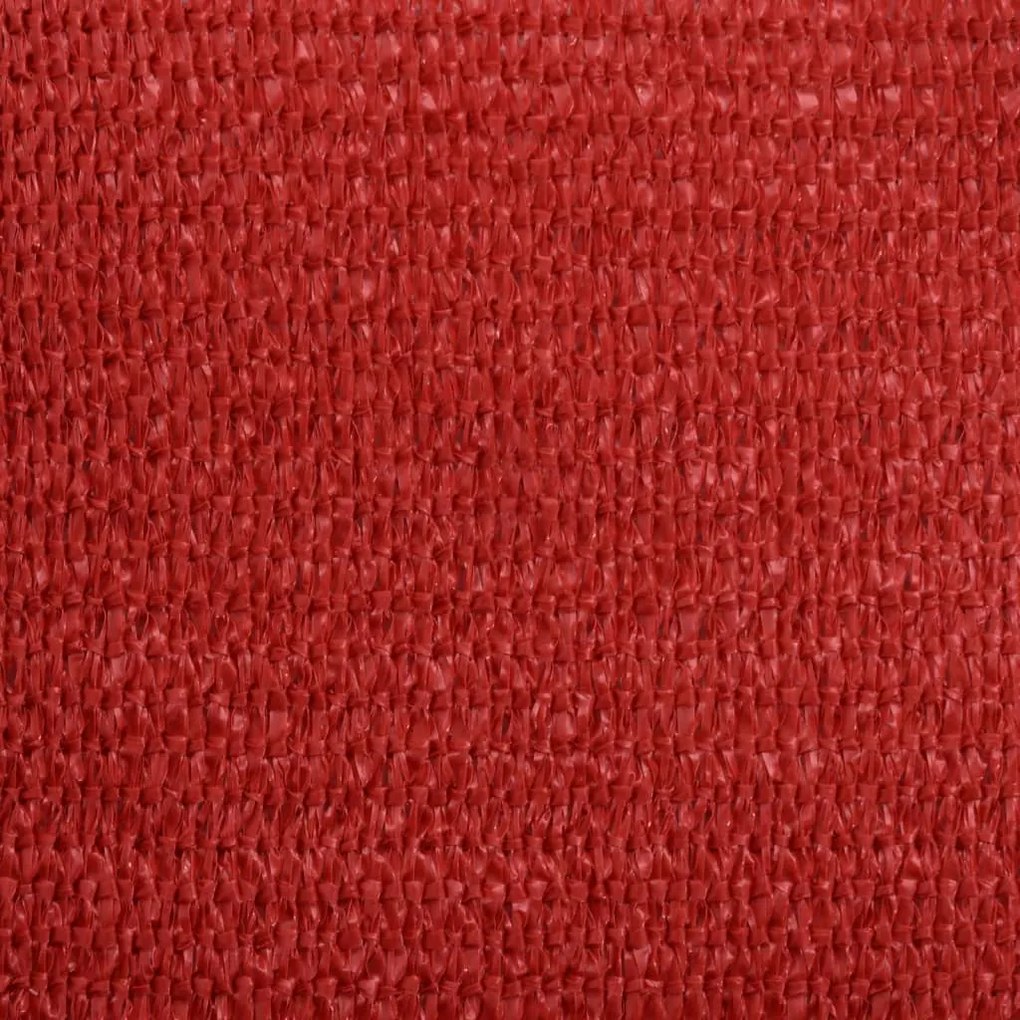 Para-sol estilo vela 160 g/m² 6x7 m PEAD vermelho