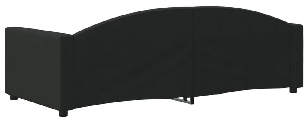 Sofá-cama 90x200 cm tecido preto