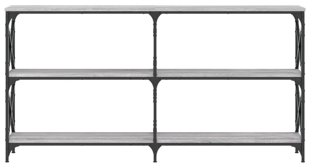 Mesa consola 156x28x80,5cm derivados de madeira cinzento sonoma