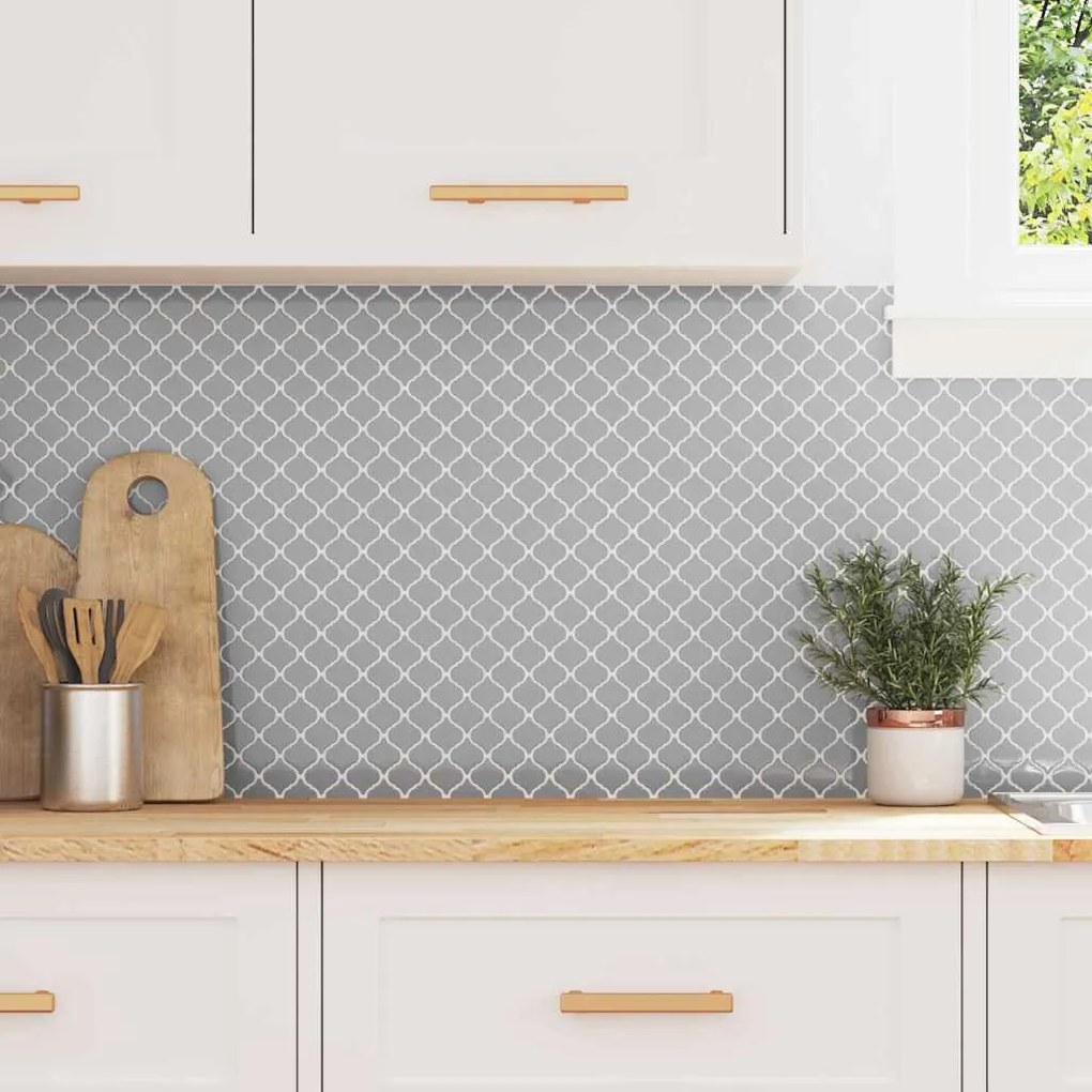 vidaXL Azulejo Lanturn 10 pcs Cinzeto 27 x 27 cm Poliuretano e PET