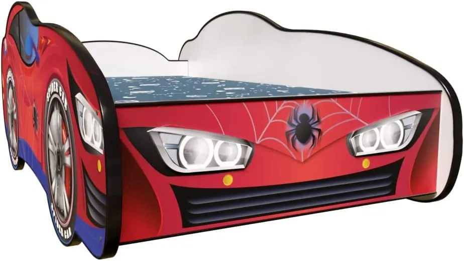 CAMA INFANTIL CRIANÇAS OFERTA COLCHÃO ESPUMA Racing Car Herois 140 x 70 - Homem Aranha VERMELHO